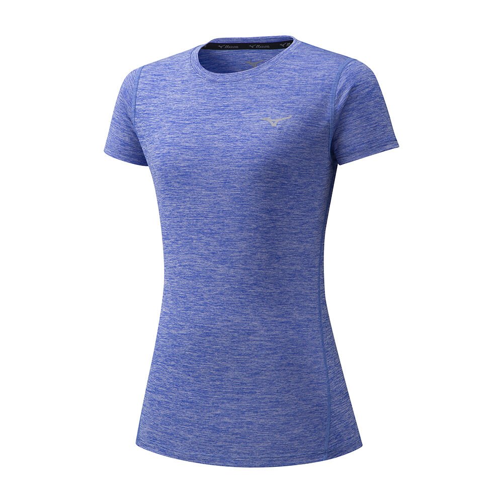 Camisetas Mizuno Running Impulse Core Para Mujer Azules 8547062-SV